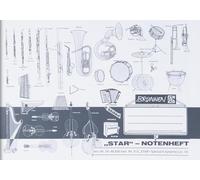 Brunnen 1046836 Music Sheet Notepad (A5, 8 Sheets Landscape Format, with Guide Lines)