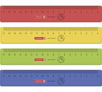 Brunnen 104972517 Left Handed Ruler for School or Office 17 cm 4 Assorted Colours)