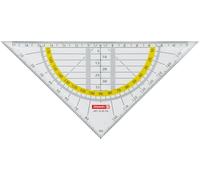 Brunnen 1049754 Geometry Set Square for School and Office, 16 cm, Transparent