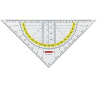 Brunnen 1049754 Set of 3 Geometry Triangles for School and Office 16 cm Transparent