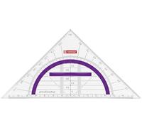 Brunnen 104975960 Geometric Triangle Colour Code for School and Office, 16 cm, Shatterproof, Ergonomic Handle, Purple/Purple