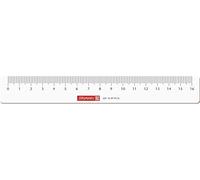 Brunnen 104977016 Ruler for School and Office 16 cm Transparent