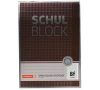 Brunnen 1052608 School Pad/Notepad A4 50 Sheets 5 x 7 mm Top-Glued Punched Graph