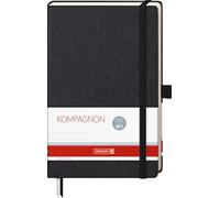 Brunnen 105522905 Notebook Kompagnon Classic Hard 12.5 x 19.5 cm, Dotted, 192 Pages (One Piece), Black