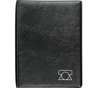 Brunnen 106434090 Telephone Ringbinder A5, 4 Ring Binder Mechanism, Slip in Pockets on Both Interior Sides Black