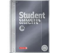 Brunnen 1067126 Notebook/Notepad Student Premium Set Treated Cover with Metallic Effect A4 Squared Ruled 26 cm 90 g/m² 80 Pages