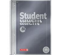 Brunnen 1067128 Notebook/Notepad Student Premium Set Treated Cover with Metallic Effect A4 Squared Ruled 26 cm 90 g/m² 80 Pages