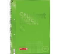 Brunnen 1067926152 Notepad / Collegeblock Student Colour Code (A4 squared, line size 26, 90 g/m², 80 sheets green
