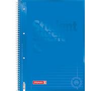 Brunnen 1067927126 Colour Code Student Notepad (A4 Ruled, line Style 27, 90 g/m², 80 Pages) Azure Blue