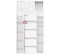 BRUNNEN 3-Month Calendar 2025, Grey, 300 x 560 mm
