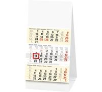 BRUNNEN 3-Month Desk Calendar 2026, 100 x 120 mm, White/Light Yellow