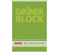 Brunnen Blank/Writing Pad/Green Block (A5 1052436 Writing Pad 50 Sheets, 60 g/m²