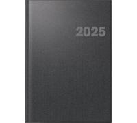 BRUNNEN Book Calendar Model 763 2025 | A4, Plastic, Volcanic Black