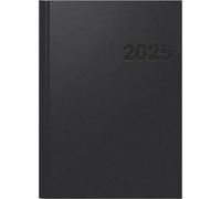BRUNNEN Book Calendar Model 781 (2025), 2 Pages = 1 W 4, 144 Pages, Balacron Cover, Black