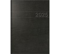 BRUNNEN Book calendar model 787 (2025), 1 page = 1 day, A4, 416 pages, foam film cover, inner hard film, black