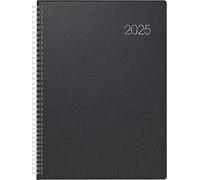 BRUNNEN Book Calendar Model 787 2025 | A4, Plastic, Black