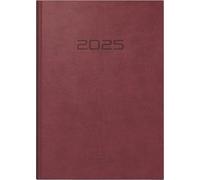 BRUNNEN Book calendar model 795 (2025), 1 page = 1 day, A5, 352 pages, faux leather cover, Prestige, brown