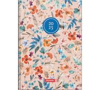 BRUNNEN Book Calendar Model 795 (2025) "Botanical", 1 Page = 1 Day, A5, 352 Pages, Graphic Cover, Colourful