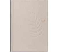 BRUNNEN Book Calendar Model 796 (2025), 2 Pages = 1 W 5, 128 Pages, Natural Cardboard, Hemp