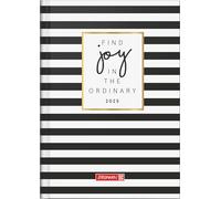 BRUNNEN Book calendar model 796 (2025) "Stripes", 2 pages = 1 w 5, 128 pages, graphic cover
