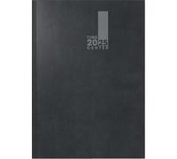 BRUNNEN Book Calendar TimeCenter Model 725 (2025), 2 Pages = 1 W 5, 352 Pages, Baladek Cover, Black
