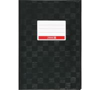 Brunnen Booklet Cover for A4 with Name tag and Structure Embossing/Bast Structure, 1 Envelope a5 Black