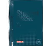 BRUNNEN College Notepad Premium Student Colour Code | A4, Line Style 26, 80 Sheets, Denim