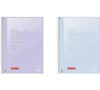 BRUNNEN College Notepad Premium Student Pastel 2" A4 Pastel Colours