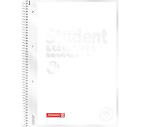 BRUNNEN College Notepad Premium Student White | A4, Line Style 27, 80 Sheets, White