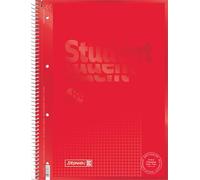 Brunnen Colour Code 1067926123 Notebook/Student Notepad A4, Squared (Type 26) 90g/m² 80 Pages, Red