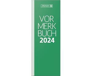 BRUNNEN Daily calendar model 785 2024, 1 page = 1 day, sheet size 10.8 x 29.7 cm, green