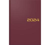 BRUNNEN Daily calendar model 795 2024, 1 page = 1 day, sheet size 14.5 x 20.6 cm, wine red