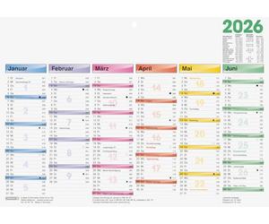 BRUNNEN DATAline 2026 Blackboard Calendar A4 Landscape