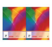 BRUNNEN Exercise Book | A4 Ruling Style 27, 32 Sheets, Multi-Coloured (Pack of 2)