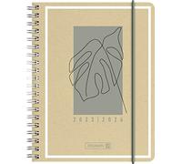 BRUNNEN Jungle Leaf School Calendar 2023/2024 2 Pages = 1 Week A6 Natural