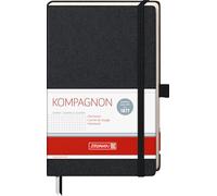 Brunnen Kompagnon 96-Page Squared Notepad Lineature 22 Black 12.5 x 19.5 cm