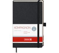 Brunnen Kompagnon School Notebook 12.5 x 19.5 cm, Non-Lined, 20, 96 Pages, Black