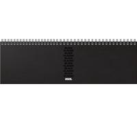 BRUNNEN Landscape Appointment Book Model 774 2025 "Black Classic" | 326 x 102 mm, Plastic