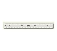 Brunnen Lineal Office School Office to go Plastic 30 cm, transparent