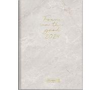 BRUNNEN Marble Daily Calendar Model 795 2024 1 Page = 1 Day Sheet Size 14.5 x 20.6 cm Silver