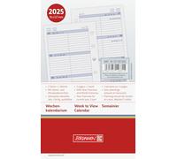 BRUNNEN Mini + Weekly Calendar (2025), 2 Pages = 1 Week, A7, 128 Pages