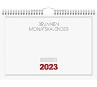 BRUNNEN Monthly Calendar 2023 A4 Landscape White