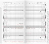 BRUNNEN Monthly Replacement Calendar Model 751 (2025), 2 Pages = 1 Month, A6, 32 Pages, White