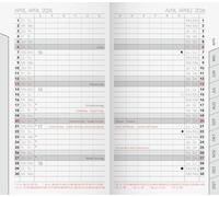 BRUNNEN Monthly Replacement Calendar Model 751 2026 | 87 x 153 mm, Cardboard, White