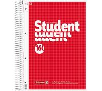 Brunnen Notepad, Wood-Free Paper, 70 g/m², A4, Square-Ruled with 2 Margins, 160 Sheets
