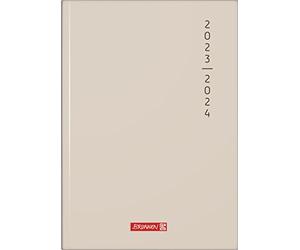BRUNNEN Plain Cream School Calendar 2023/2024 1 Page = 1 Day A5 Natural