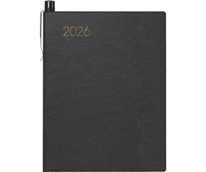 BRUNNEN Pocket Calendar Model 713 2026 | A7, Leather, Black