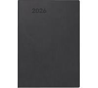 BRUNNEN Pocket Calendar Model 713 2026 | A7, Plastic, Black