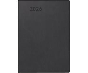 BRUNNEN Pocket Calendar Model 713 2026 | A7, Plastic, Black