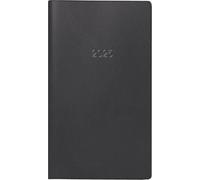 BRUNNEN Pocket Calendar Model 746 2025 | A6, Plastic, Black